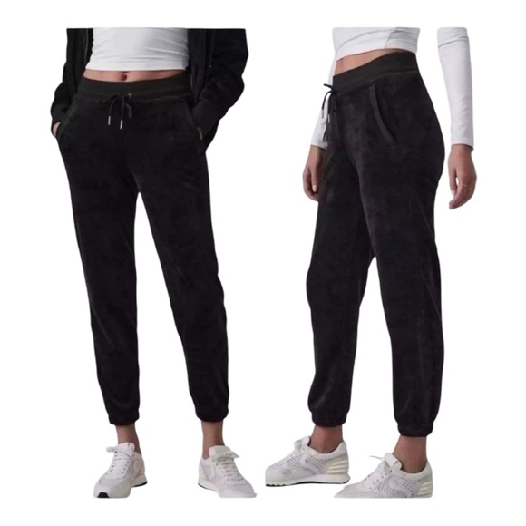 ATHLETA | Cozy Karma Recover Jogger in Black Plush Fleece, Size Small - Picture 8 of 9